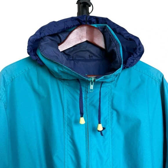 McGregor Vintage Windbreaker Jacket Men's Large 90s Teal High and Dry Athletic - Picture 2 of 10
